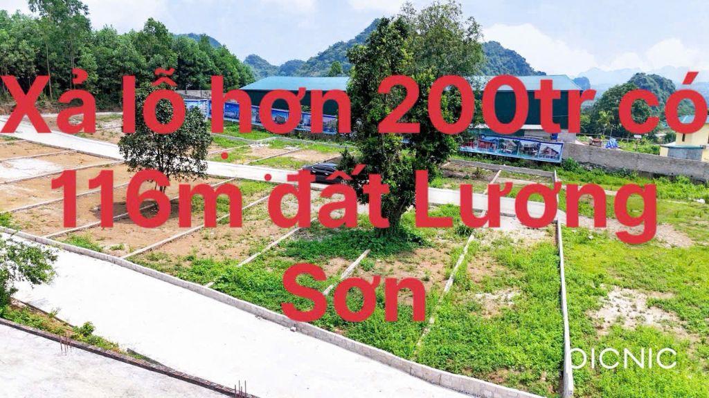 cứu cọc chỉ hơn 200tr có ngay 116m đất Lương Sơn 