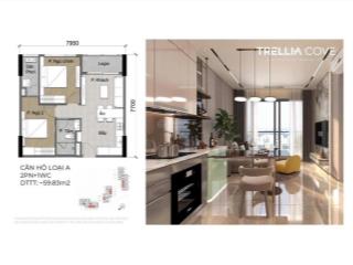 Chuyển nhượng căn 2pn trellia cove giá tốt giai đoạn đầu tư đợt đầu.