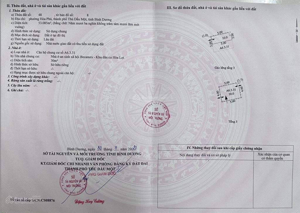 Bán căn hộ  siêu xinh  siêu tiện căn hộ a6.331  becamex hòa lợi  đã có sổ đỏ