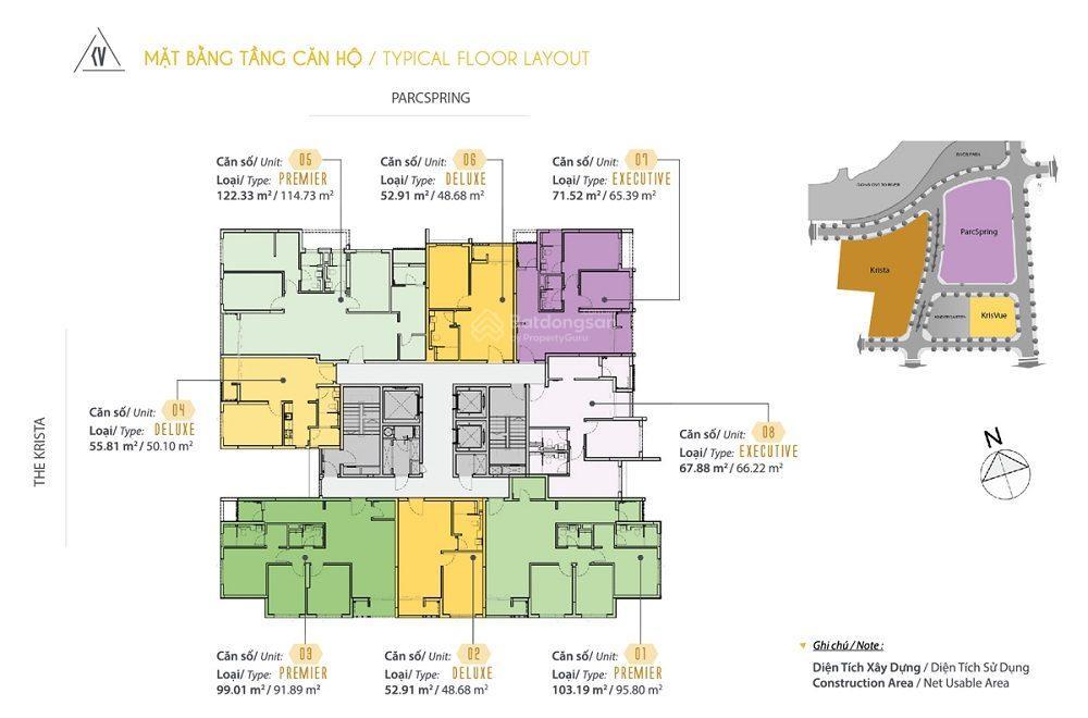 Cho thuê gấp căn hộ chung cư 52m2, 11 triệu tại kris vue, quận 2, tp.hcm