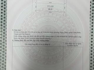 Bán lô đất đấu giá 75m2 dãy tt2 khu đấu giá cự khối, long biên. giá đầu tư.  0905 568 ***