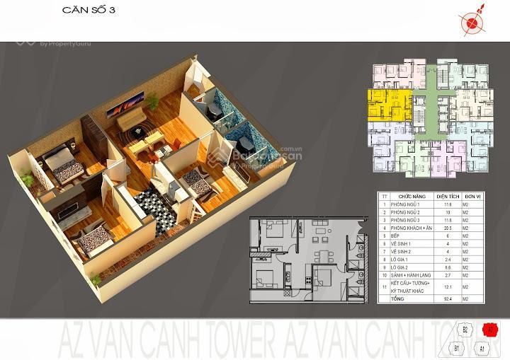 Cần bán chung cư az vân canh 60m² 2 ngủ view cực thoáng 0941 831 ***