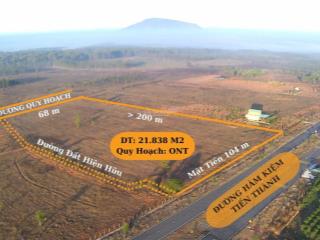 Bán 21838m2 đất mặt tiền đường hàm kiệm tiến thành, quy hoạch thổ cư, view hướng biển