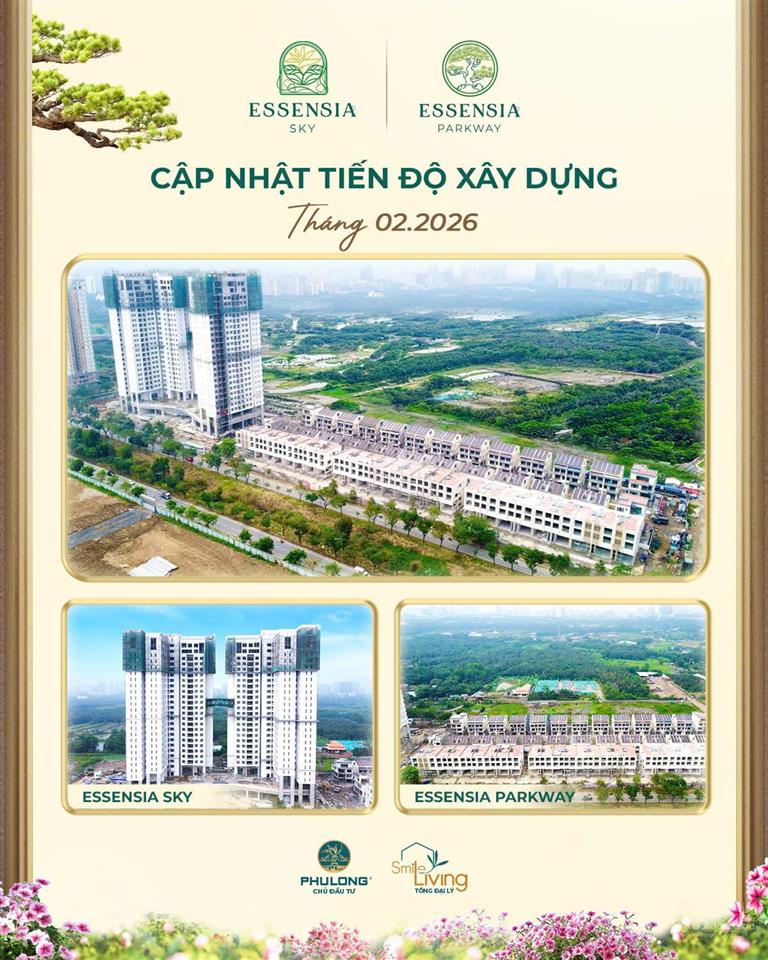 Essensia sky tại nguyễn hữu thọ, 2 pn 2 wc