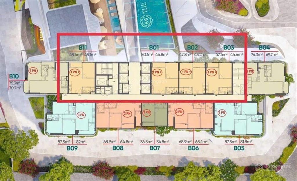 Chiết khấu 8% cho căn 1pn+ tại emerald 68 hàng cdt, 20% nhận nhà, hỗ trợ vay 80%, trả góp 10tr/ th