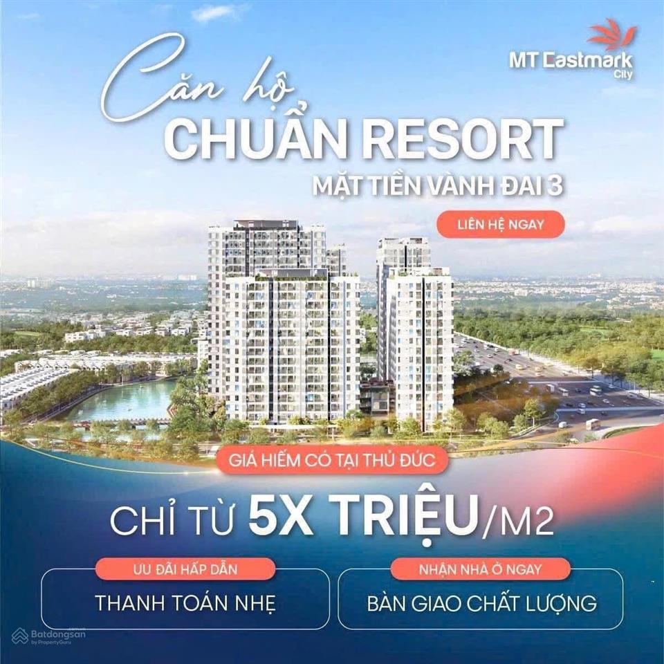Bán gấp căn hộ 1pn, 1wc tại mt eastmark city, 3,15 tỷ, 44m2, long trường, tp. hcm