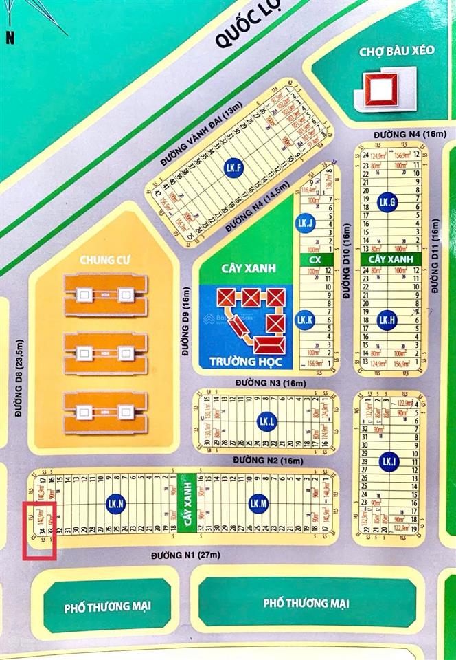 Bán nhà 1t2l góc 2mt khu đô thị bàu xéo, 140m2 mặt tiền kinh doanh cực tốt