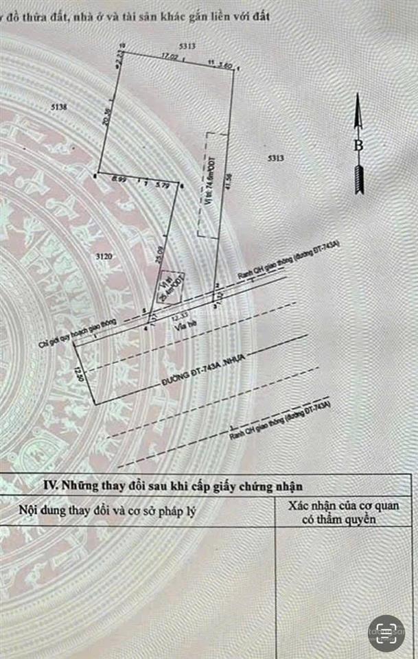 Hạ giá gấp 3 tỷ bán nhanh bán mặt tiền dt743 ngã 3 ông xã, phường dĩ an, tp. hcm