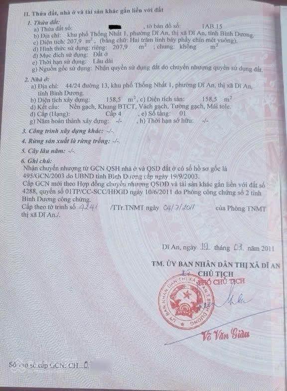 Chỉ  6,7 tỷ, với 208m, rẻ nhất khu
bán lô đất tặng dãy nhà trọ gần chợ xóm vắng, phường dĩ an