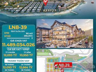 Bán căn ln839  vinhomes pearl bay  dtxd 266,20 m2  chỉ 12,55 tỷ, đã hoàn thiện tầng 1