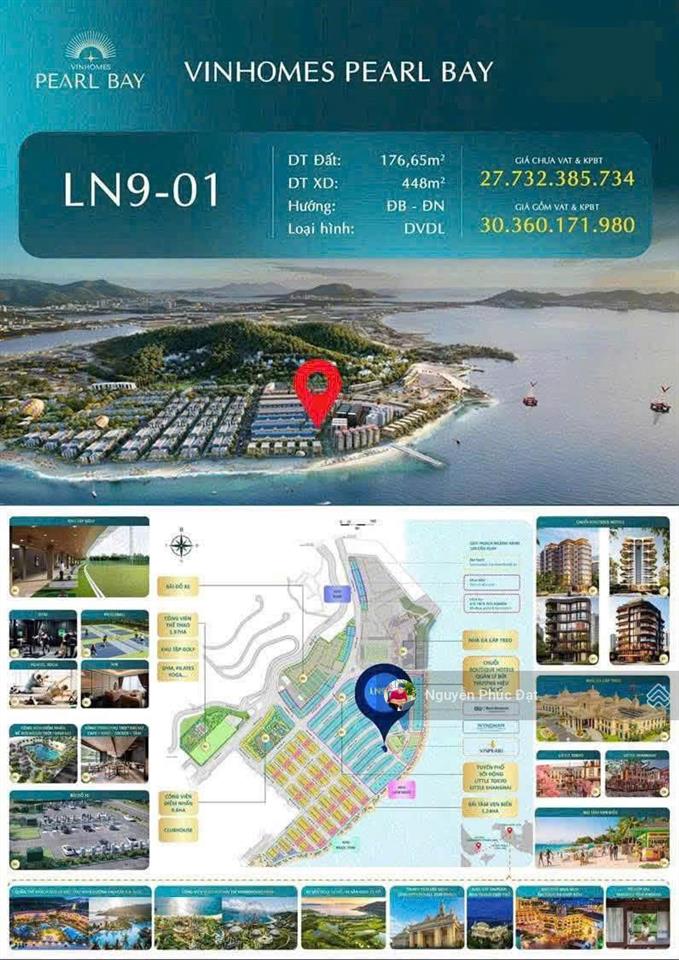 Bán biệt thự vinhomes pearl bay lam ngọc  176.65m², căn góc, giá tốt 27.7 tỷ