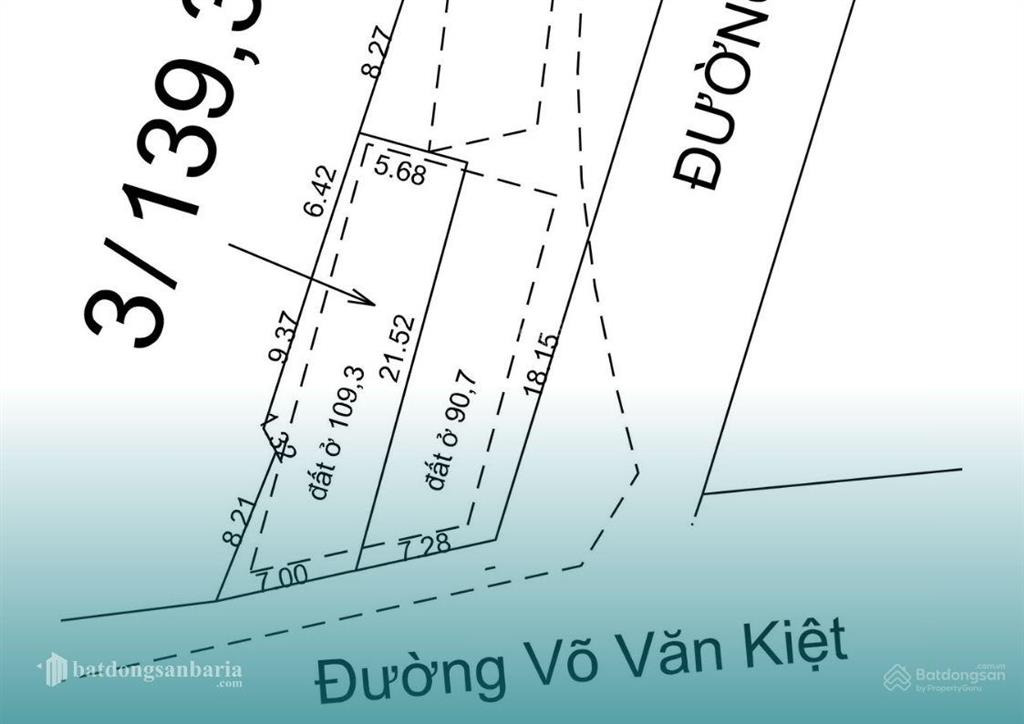 Bán đất tại võ văn kiệt, hòa long, bà rịa, 5 tỷ, 139,3 m2, giá siêu hời, uy tín