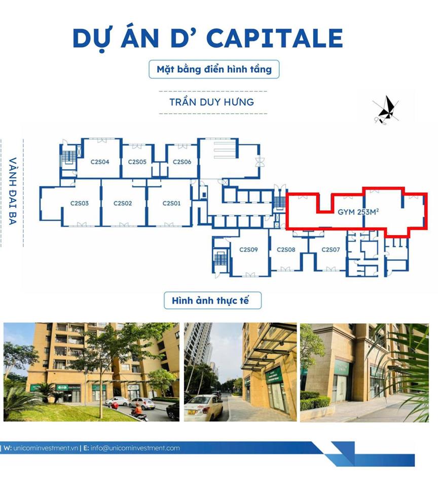 Bán shophouse s10 toà c2 lô góc tung tâm dự án vinhomes d'capitale, view vườn hoa trung tâm