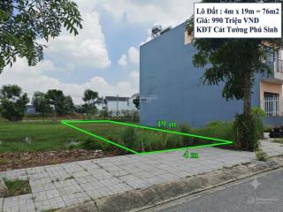 Siêu phẩm giá rẻ  lô đất 76m kđt cát tường phú sinh chỉ 990 triệu!
