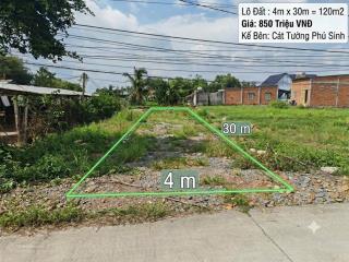 Chủ cần bán lô đất đẹp kế bên kdc cát tường phú sinh! 120m2 chỉ 850tr! shr full thổ! bê tông 6m!