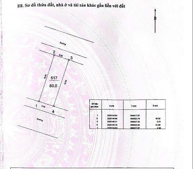 Cần bán 80m2, 2 mặt tiền trước sau, view vườn hoa  hướng nam