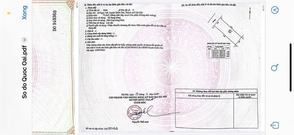 75m đấu giá ngọc mỹ chỉ còn hơn 4 tỷ. 0915 068 ***