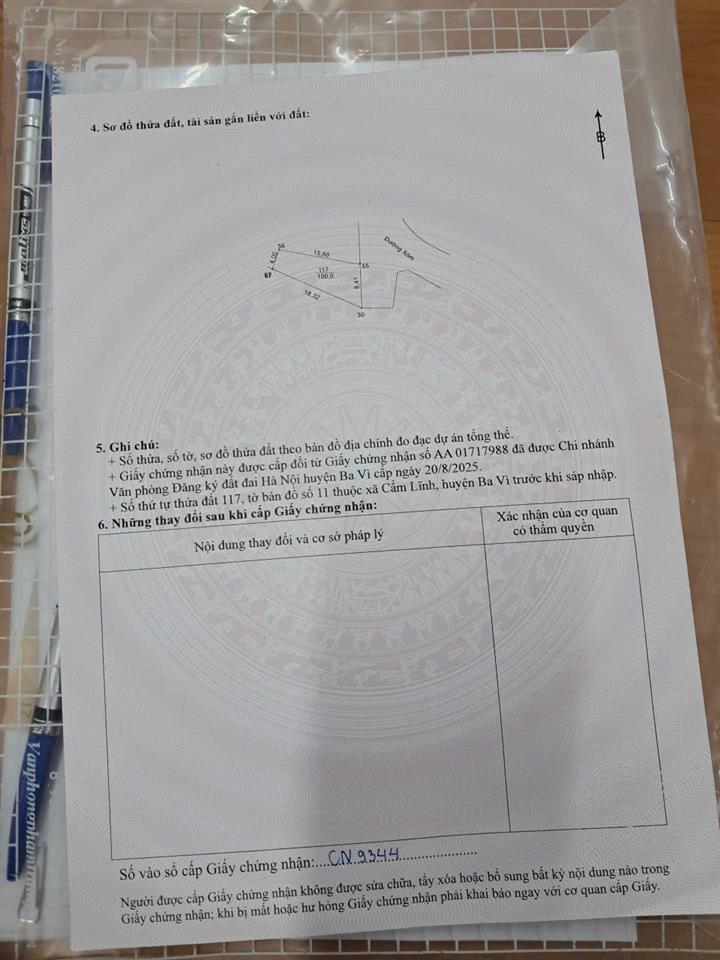 BÁN ĐẤT BA VÌ SỔ ĐỎ HÀ NỘI-100M-GIÁ SỐC 330 TRIỆU