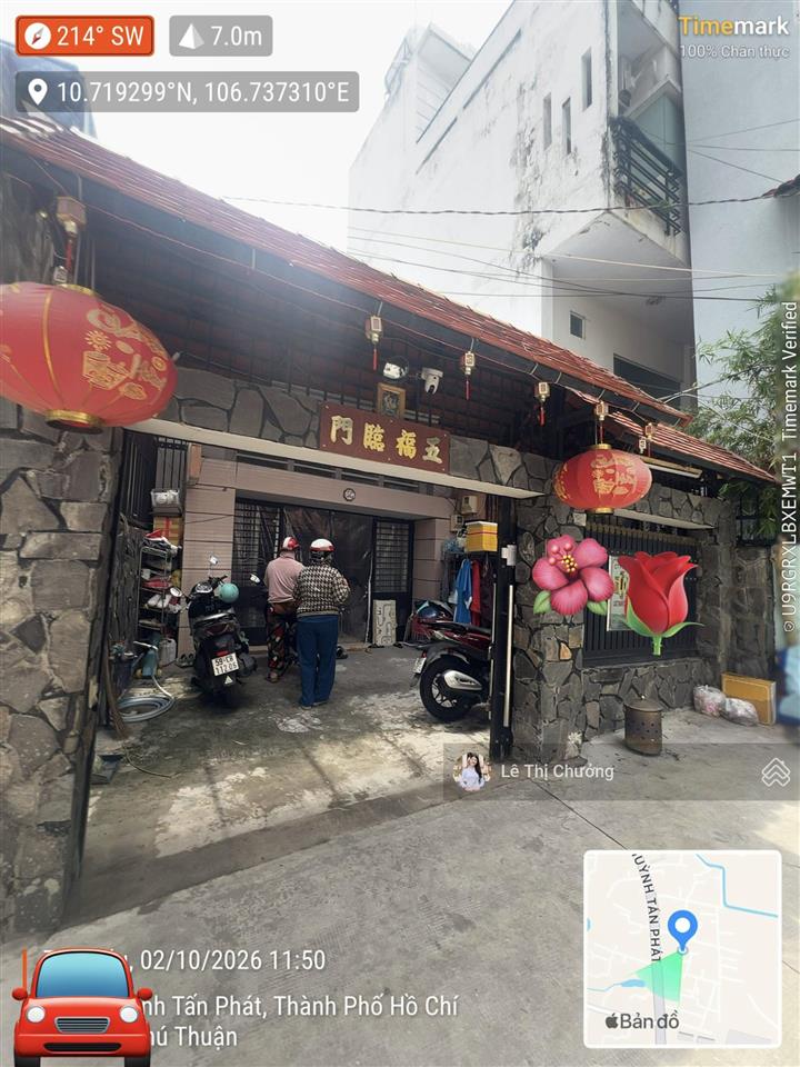 Bán nhà cấp 4 ngang 6m, 110m2, hiện hữu trước nhà 3.5m, 10m ra mặt tiền huỳnh tấn phát quận 7