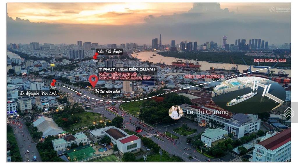 Bán nhà mt đại lộ nguyễn văn linh 180m2, ngang to hiếm 6x30, 15 phòng, sát kcx tân thuận quận 7