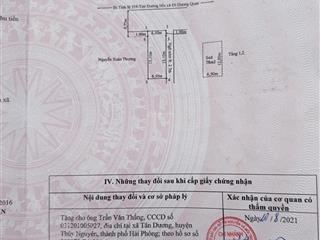 Chào bán căn nhà mặt đường tdp tân dương, phường thủy nguyên, hải phòng