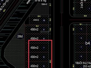 Lô đất siêu hiếm 490m trục đường rộng 40m lô 28 đường lê hồng phong