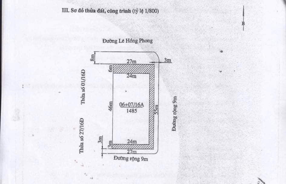 Bán đất mặt đường lê hồng phong 110 triệu/m vị trí đẹp giá siêu đặc biệt