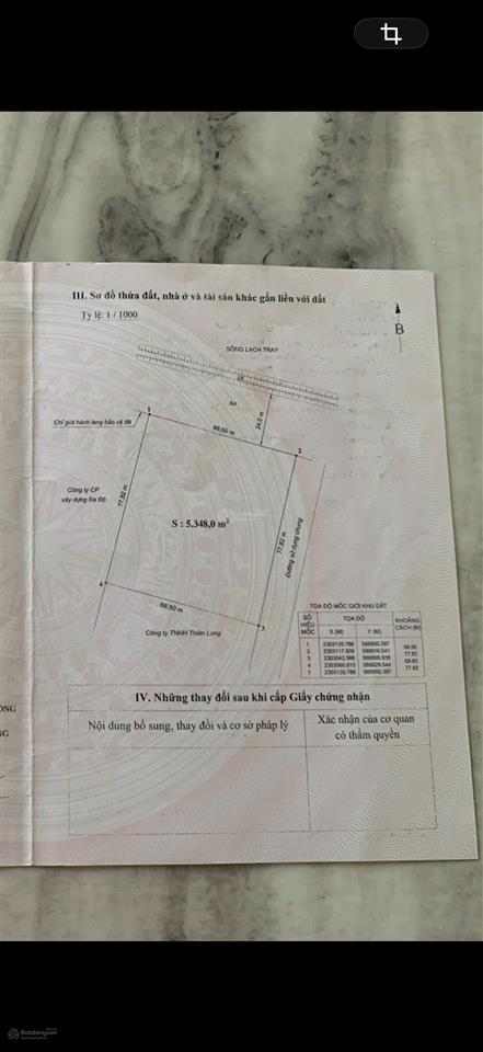 Bán xưởng sản xuất gần 5500m2 thị trấn trường sơn an lão hải phòng