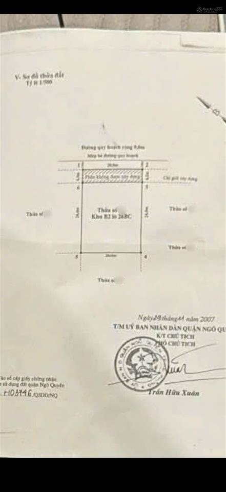 Bán 578m tuyến 2 đường lê hồng phong quận ngô quyền hải phòng