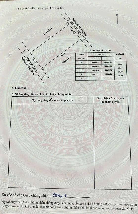 Bán đất mặt đường lê hồng phong quận ngô quyền hải phòng 1100m