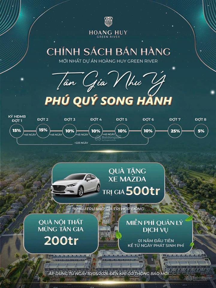 Liền kề 5 tầng view công viên cơ hội vừa ở vừa kinh doanh hiếm có tại hoàng huy green river!