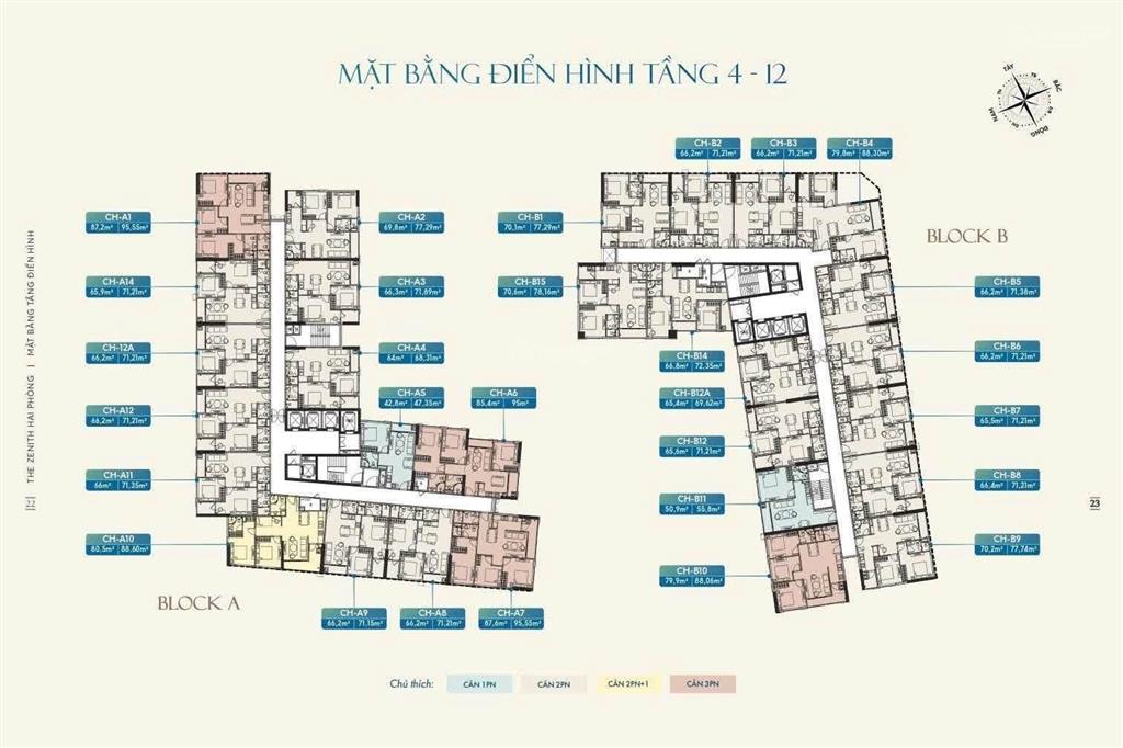 2tỷ639 chia cho 39 tháng thanh toán, mỗi lần 1% cho căn 66m2 đẹp, 2pn, 2wc tại the zenith hải phòng