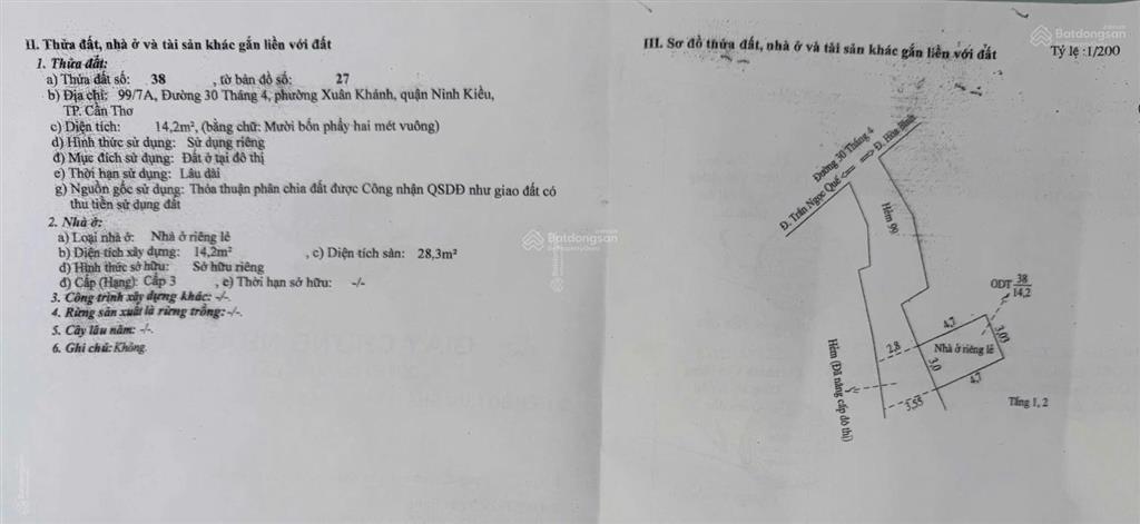 Nhà sổ hồng giá rẻ ninh kiều cho bạn trẻ
