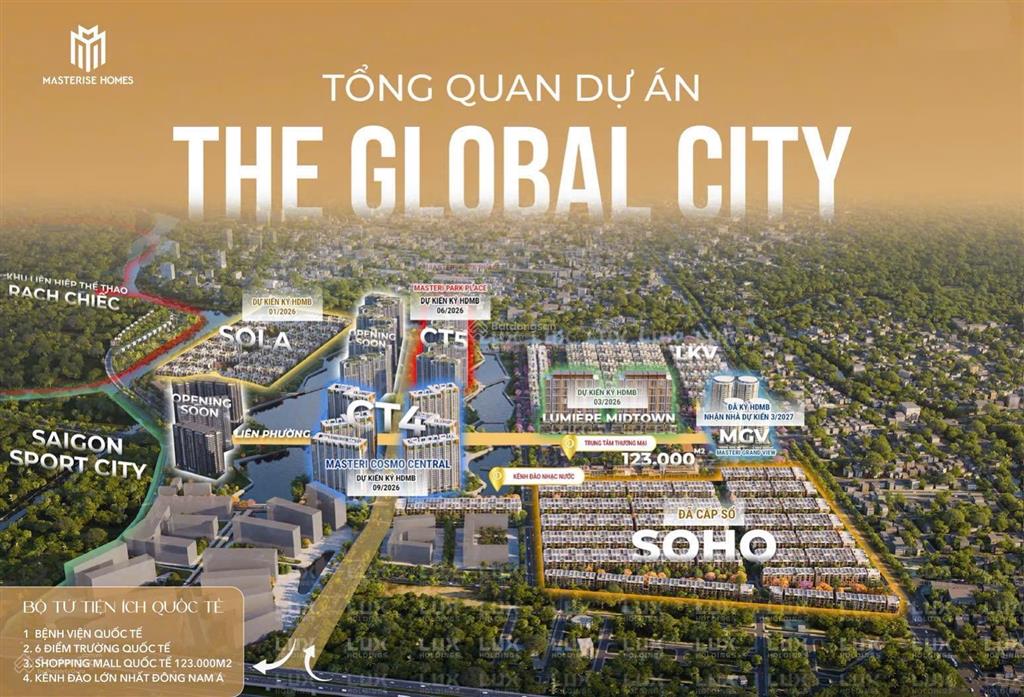 Hàng độc quyền 4pn 119m2 the global city cụm ct4 giá 15.725 tỷ.