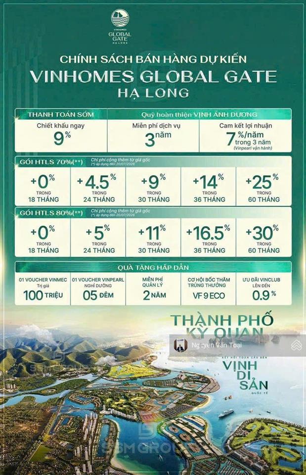Vinhomes hạ long xanh chính sách ưu đãi 0% lãi xuất 18 tháng không quá 6% trong 60 tháng