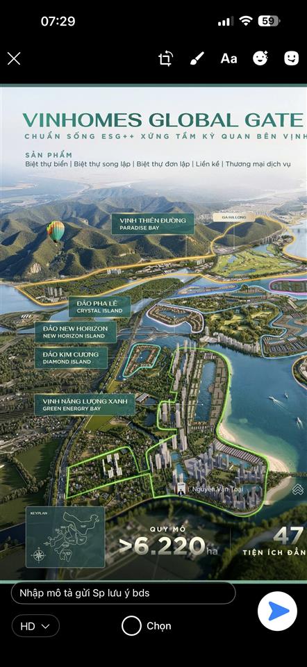 Bán nhiều ô đất hoàng tân vị trí tốt nhất trung tâm dự án vinhomes global gate hạ long xanh