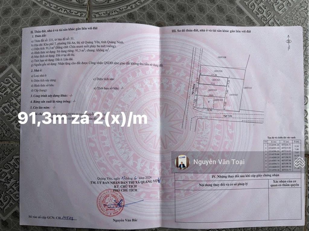 Bán ô đất thổ cư khu 12 đường 4m trục thông vin