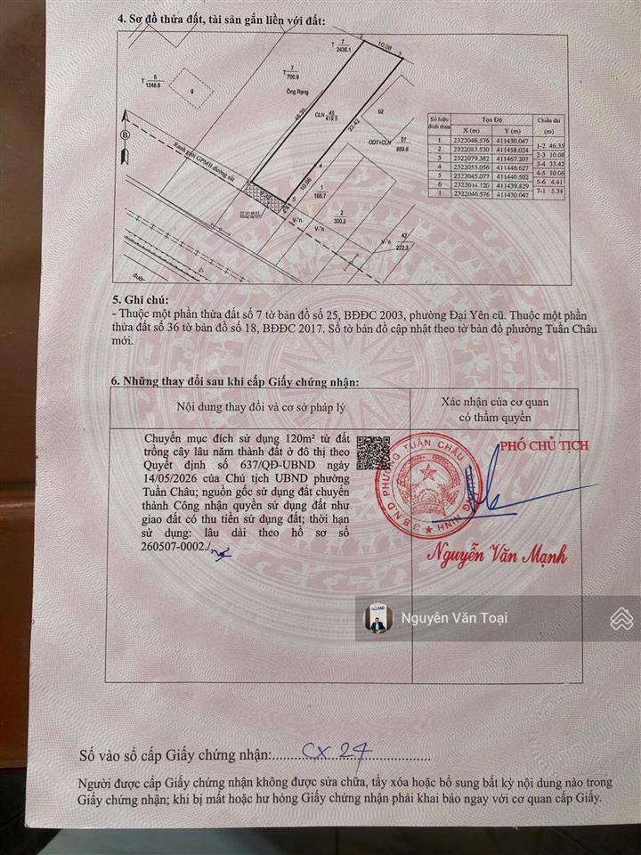Bán đất đại yên tuần châu 420m mặt chính quốc lộ 18 đối diện là vinhomes và nhà thi đấu đa năng