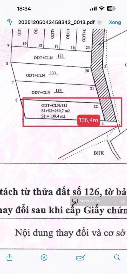 Bán ô đất 138.4m khu bùi xá tân an sát và gần vinhomes mặt quay công viên 4,6ha có 2 lô liền nhau