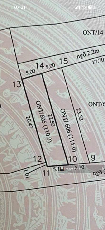 Bán đất hoàng tân 110m2, đường 5m thôn 2 trục thông vinhomes