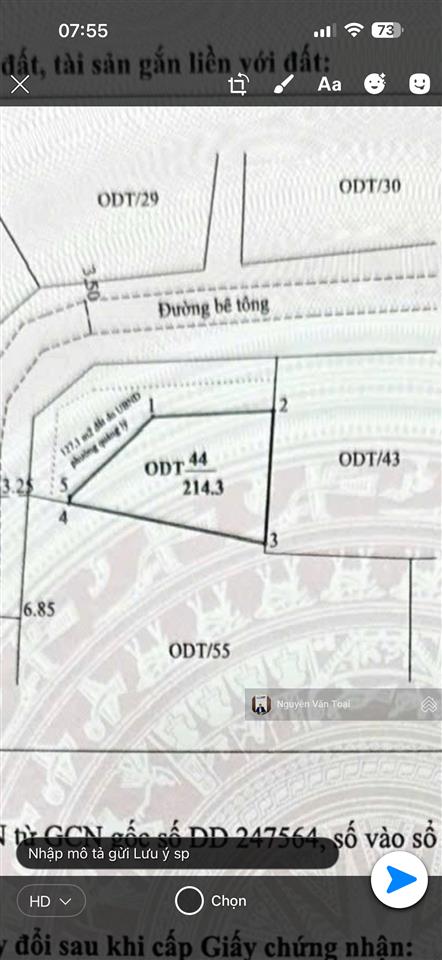 Bán lô góc hoàng tân nằm trong lõi dự án vinhomes diện tích 214m full thổ cư