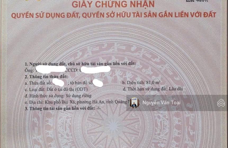 Bán đất trục chính kinh doanh đường vào vinhomes diện tích 81m2, mặt tiền 4,5m