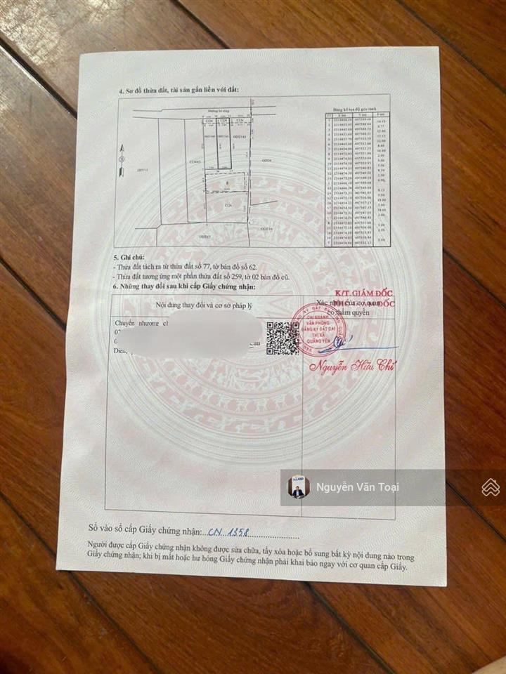 Bán 100m2 đi ra vin mất 5p khu phố 7 hà an