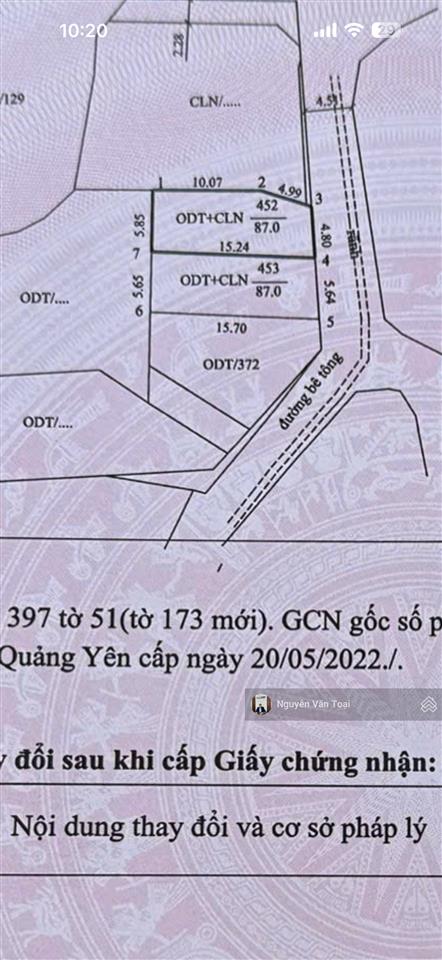 Bán ô đất tiền an quảng yên gần ngay nút giao cao tốc gần vinhomes