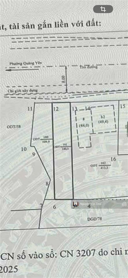 Bán 140m² trục chính kinh doanh đường vào vinhomes