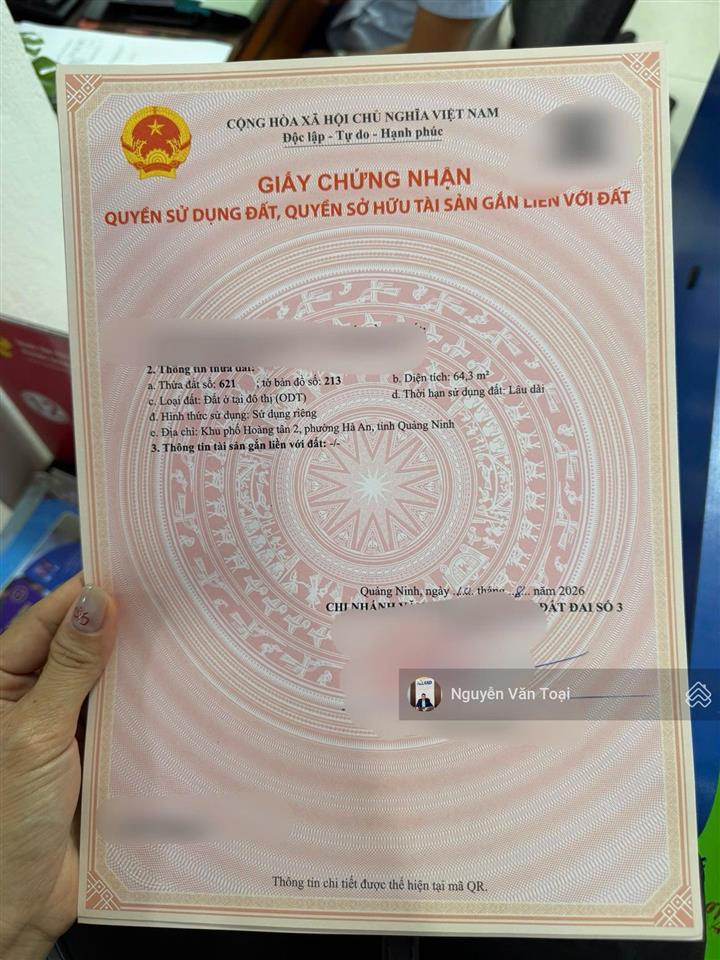 Bán đất hoàng tân diện tích 64,3m2 với hơn tỷ hàng siêu hiếm