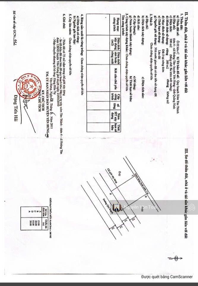 Bán 300m đất quy hoạch tân cảnh trẻ hoàng tân vị trí trong lõi vinhomes