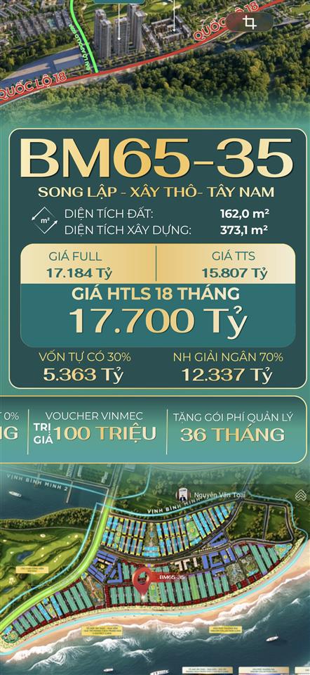 Biệt thự song lập bình minh vinhomes hạ long xanh, 162m2