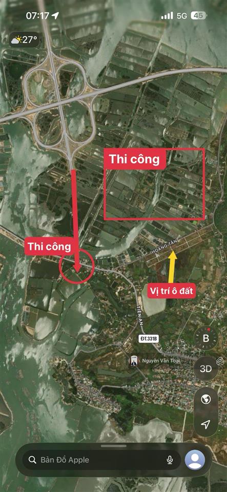 Lô góc 2 mặt tiền khu quy hoạch dân cư cành trẽ hoàng tân