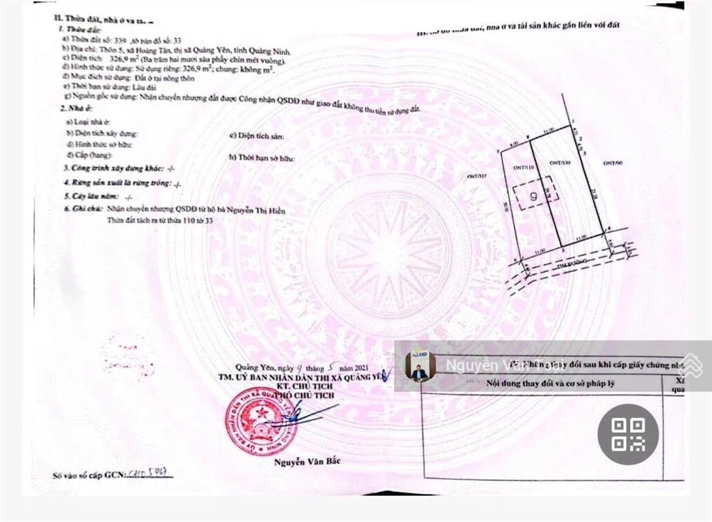 Trục chính đầm rùa thổ cư 100% diện tích 326.9m2, giá tốt